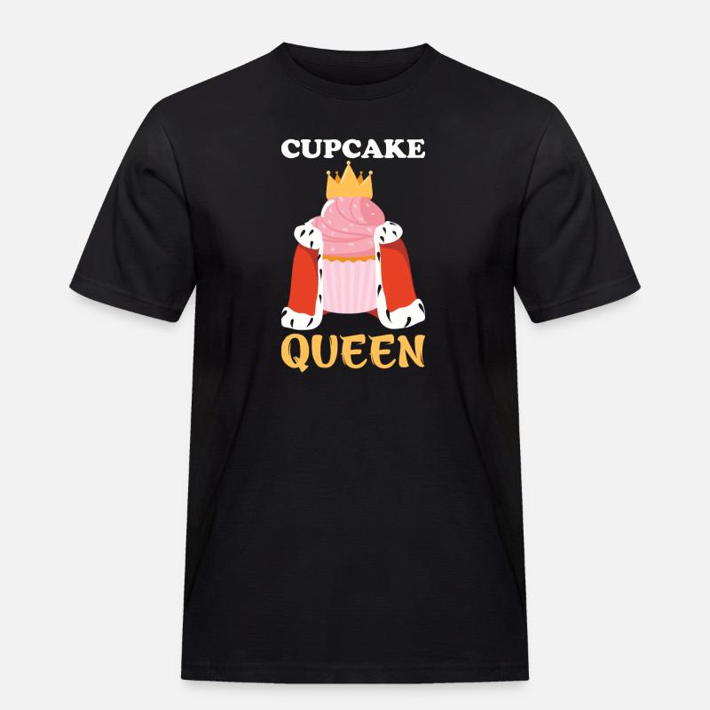 Cupcake Queen – Königin mit Krone Design - Männer Workwear T-Shirt - Schwarz