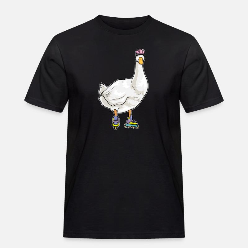 Ente Inline skating Rollschuhe - Männer Workwear T-Shirt - Schwarz