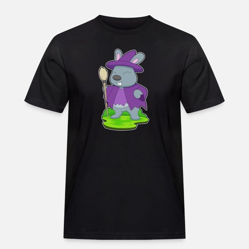Bunny Halloween Witch - Men's Workwear T-Shirt - black