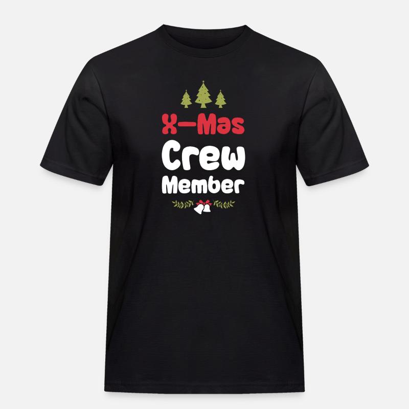 X-Mas Crew Mitglied - Männer Workwear T-Shirt - Schwarz