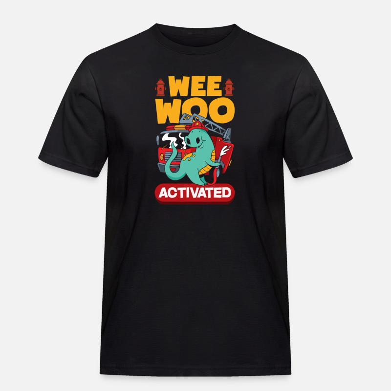 Wee Woo Squad Fire Tiny Firefighter - Men's Workwear T-Shirt - black