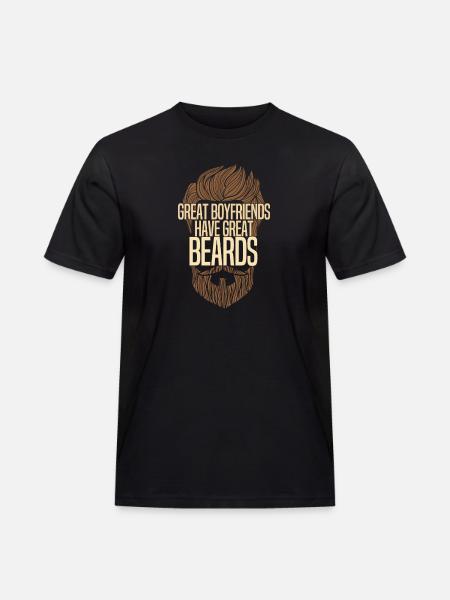Great Boyfriends Have Great Beards - Men's Workwear T-Shirt - black