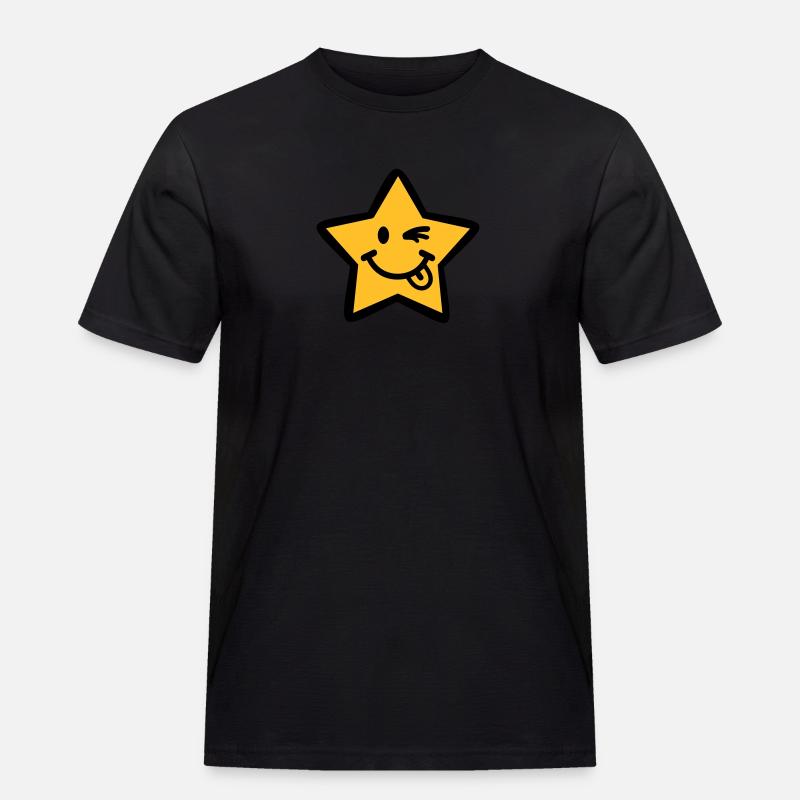 Stern - Männer Workwear T-Shirt - Schwarz