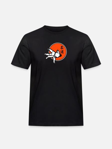 Judo dreifarbig - Männer Workwear T-Shirt - Schwarz
