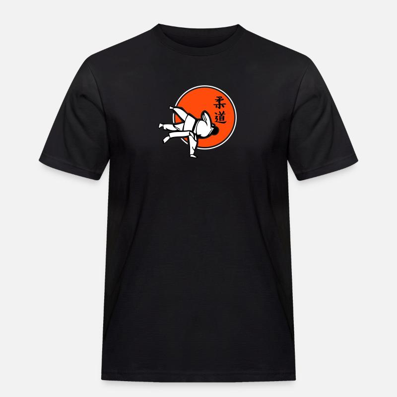 Judo dreifarbig - Männer Workwear T-Shirt - Schwarz