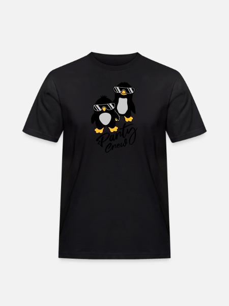 Party Crew Penguin Friends - Men's Workwear T-Shirt - black