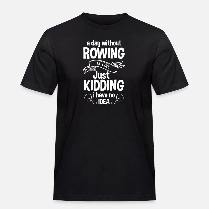 Rowing Machine Training Endurance Ergometer - Men's Workwear T-Shirt - black