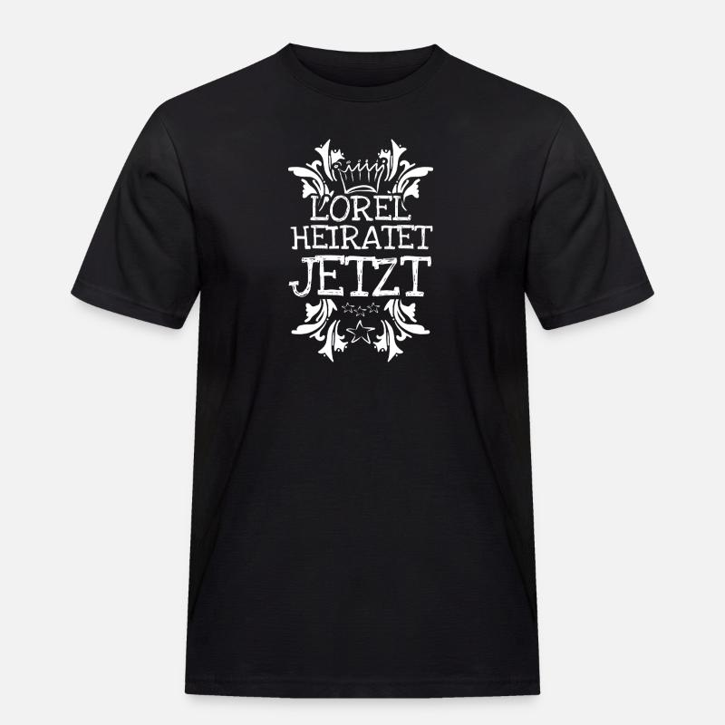 Bachelor Lorel - Männer Workwear T-Shirt - Schwarz