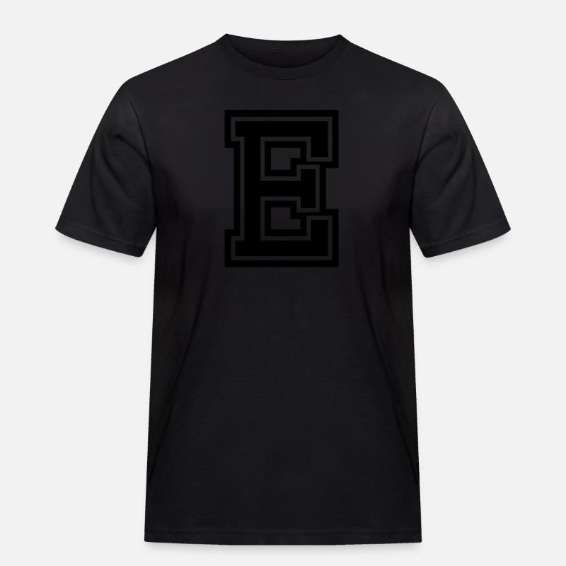 E - Männer Workwear T-Shirt - Schwarz