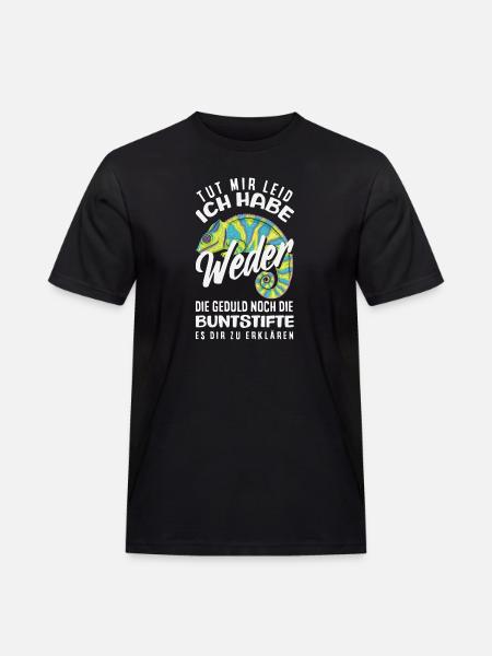 Neither patience nor crayons – sarcasm - Men's Workwear T-Shirt - black