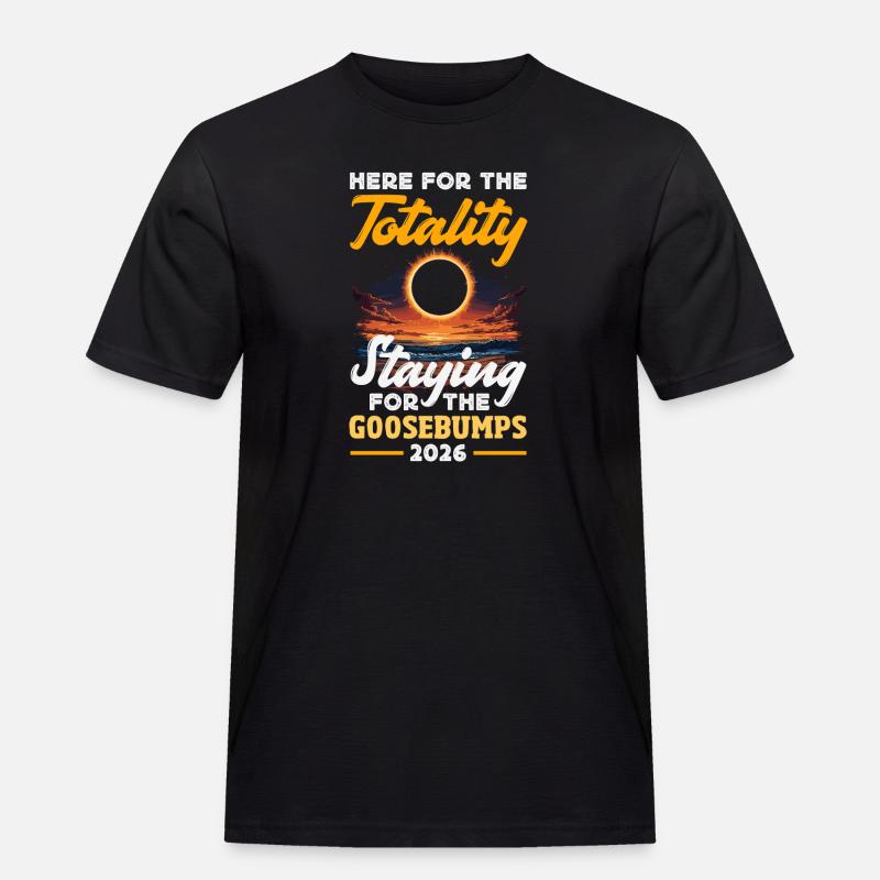 Solar eclipse 2026, August 12 - Men's Workwear T-Shirt - black