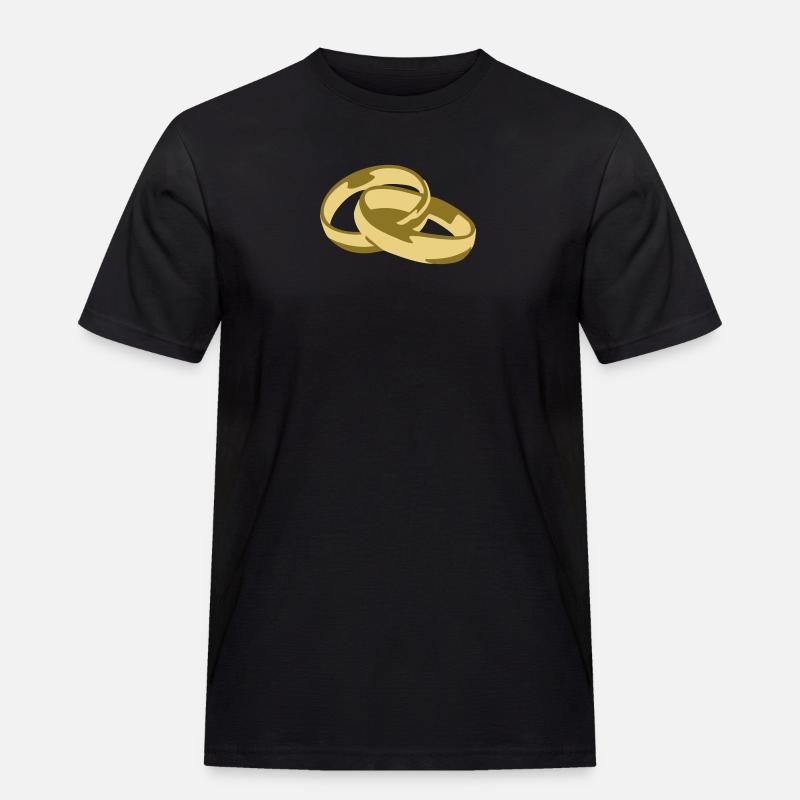 Ringe - Männer Workwear T-Shirt - Schwarz