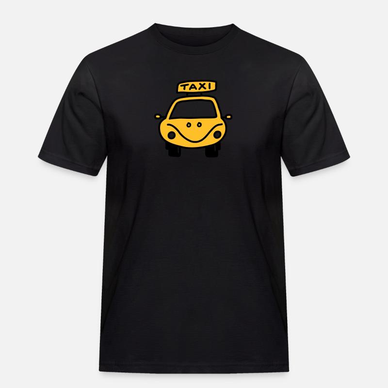 Taxi - V2 - Männer Workwear T-Shirt - Schwarz