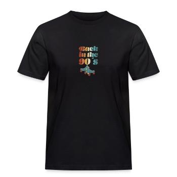 Retour aux patins à roulettes des années 90 - T-shirt Workwear homme - noir - Devant - AI Model Male 178 light (178cm)