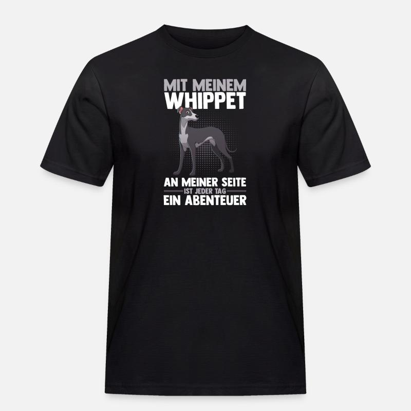 Hund Whippet - Männer Workwear T-Shirt - Schwarz