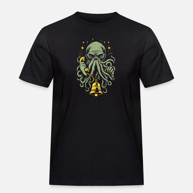 Der Ruf von Cthulhu! - Männer Workwear T-Shirt - Schwarz