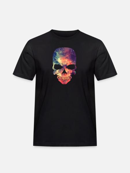 Universe - Space - Galaxy Skull - Men's Workwear T-Shirt - black
