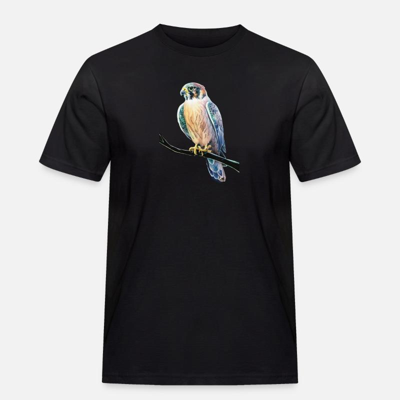 Vöglein - Männer Workwear T-Shirt - Schwarz