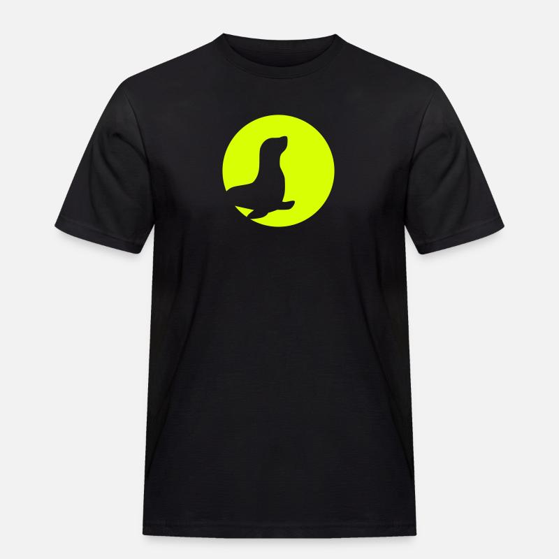 Robbe - Männer Workwear T-Shirt - Schwarz
