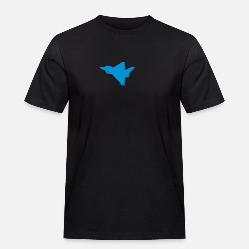 EF2000 Typhoon - Männer Workwear T-Shirt - Schwarz