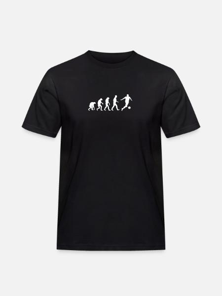fussball evolution - Männer Workwear T-Shirt - Schwarz