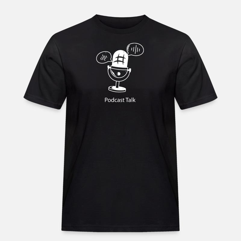 Microphone Comic Speech Bubble - Men's Workwear T-Shirt - black