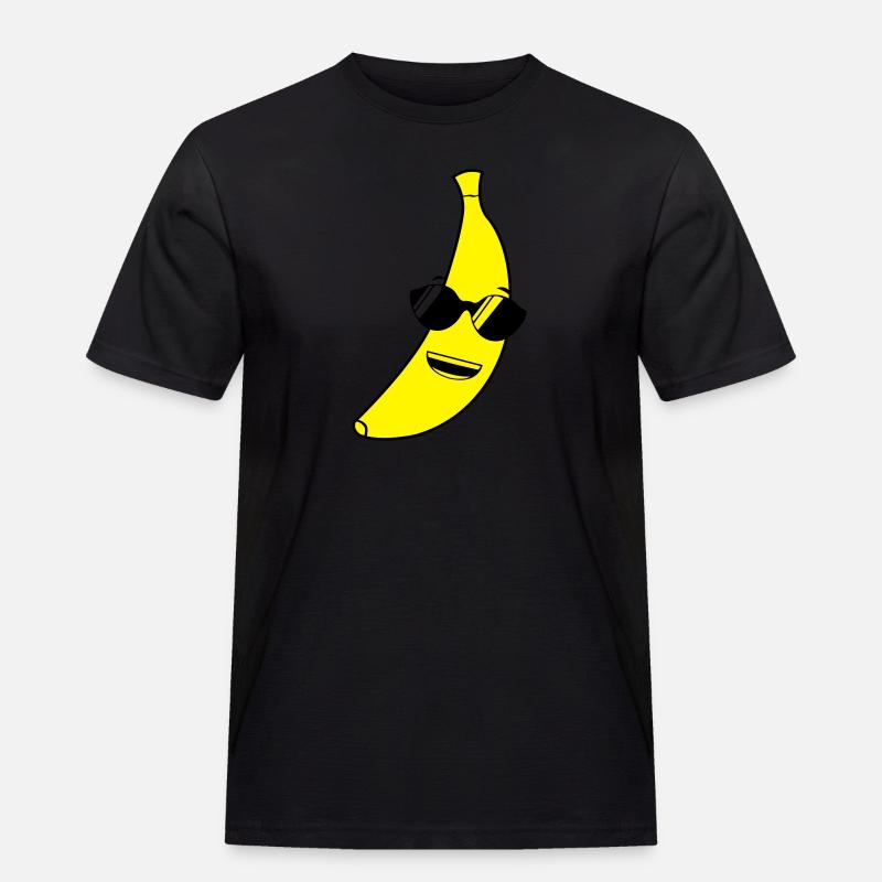 banane_cool_2 - Männer Workwear T-Shirt - Schwarz