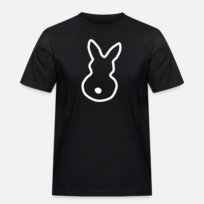 Happy easter - Männer Workwear T-Shirt - Schwarz