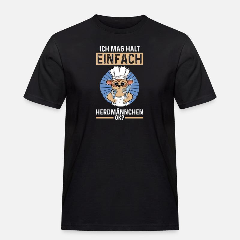 Erdmännchen Herdmännchen - Männer Workwear T-Shirt - Schwarz