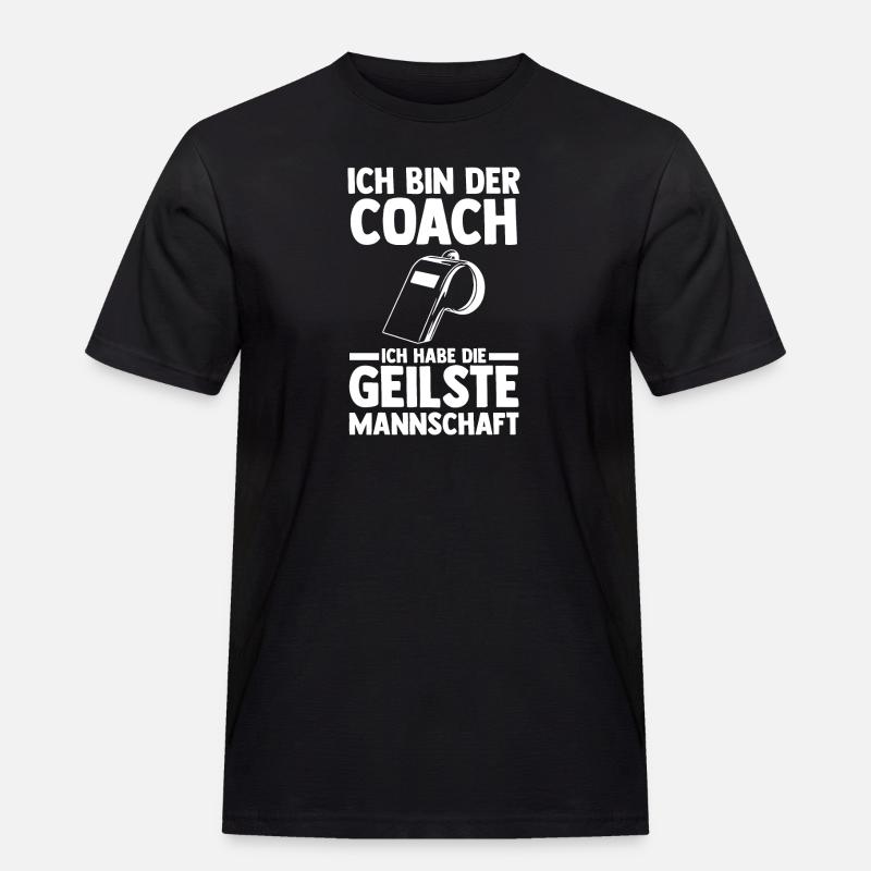 Mannschaft Trainer Und Coach - Männer Workwear T-Shirt - Schwarz
