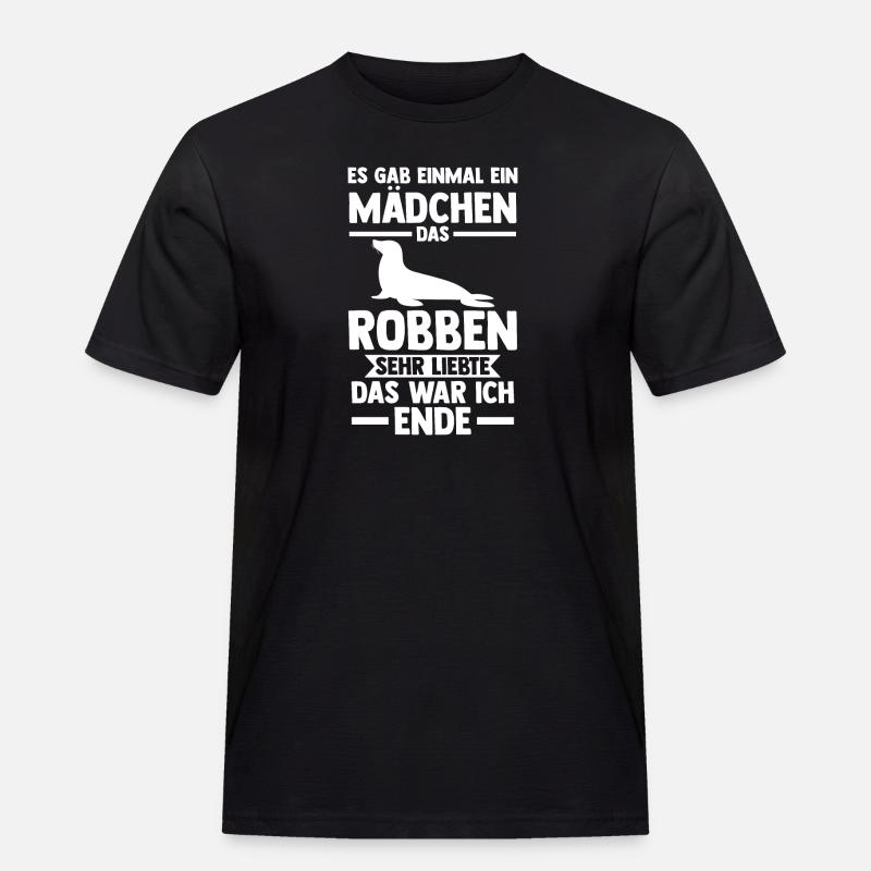 Seehund Seelöwe Robbe - Männer Workwear T-Shirt - Schwarz