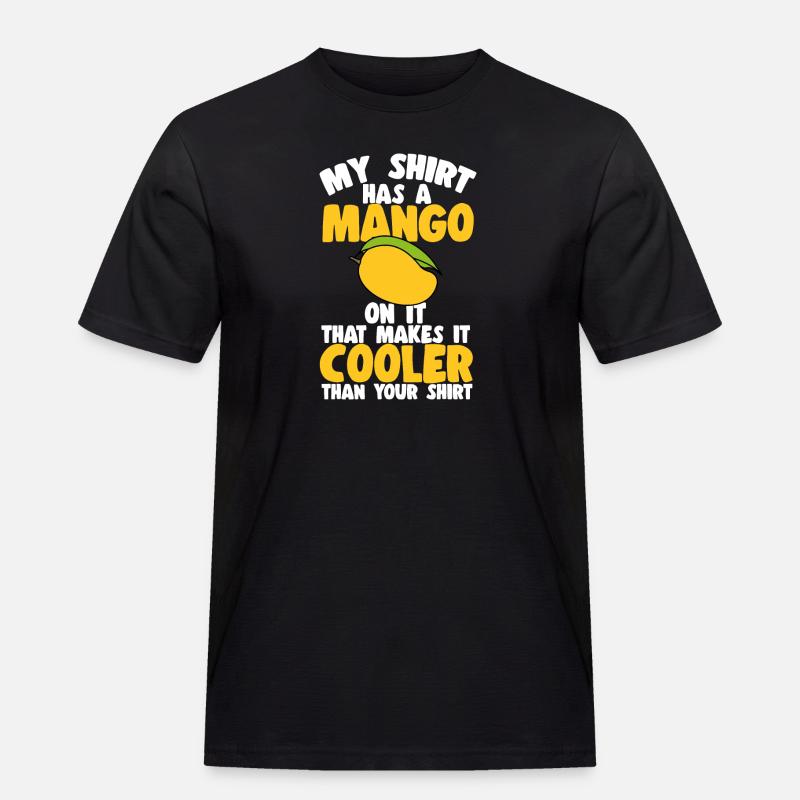 Mango Frucht Mango - Männer Workwear T-Shirt - Schwarz