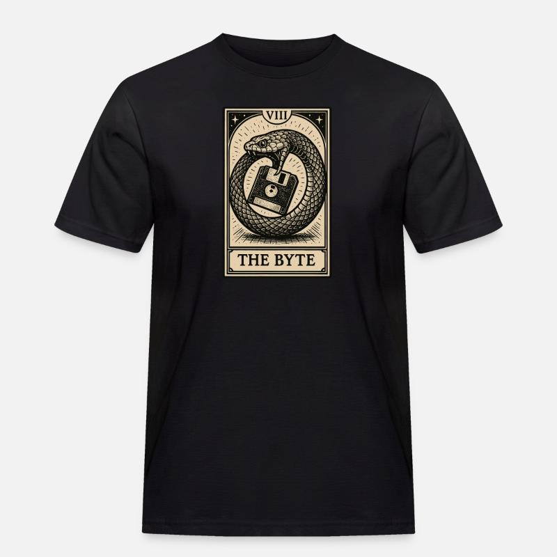 Data Hoarding Tarot – Das Byte - Männer Workwear T-Shirt - Schwarz