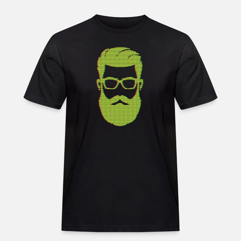 Bärtig Männlichkeit Bart Bartfrisur Haare - Männer Workwear T-Shirt - Schwarz
