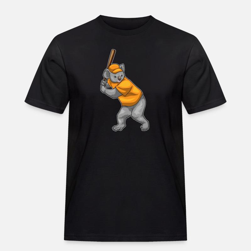 Koala Baseball Baseballschläger - Männer Workwear T-Shirt - Schwarz