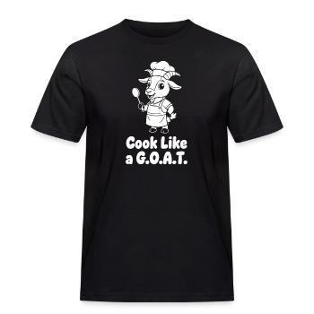 GOAT Kochchef Motiv - Männer Workwear T-Shirt - Schwarz - Vorne - AI Model Male 178 light (178cm)