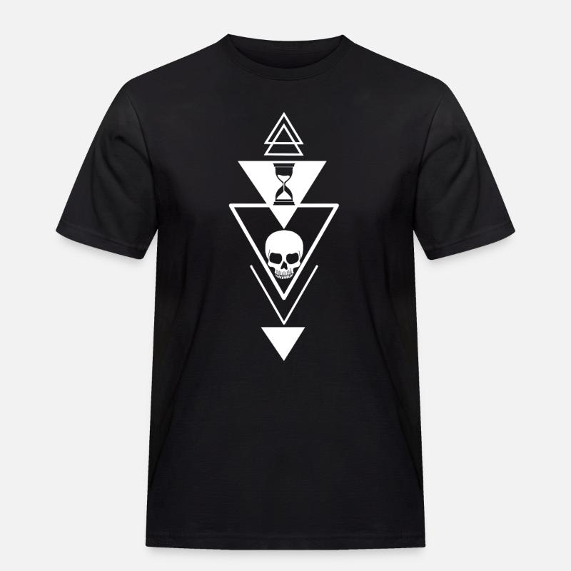 Der Verlauf der Zeit - Männer Workwear T-Shirt - Schwarz