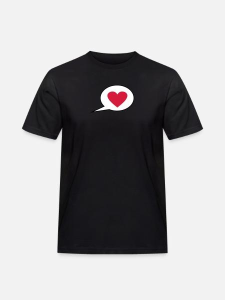 Ich liebe Dich - Männer Workwear T-Shirt - Schwarz