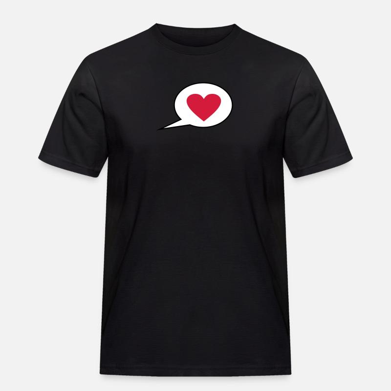 Ich liebe Dich - Männer Workwear T-Shirt - Schwarz
