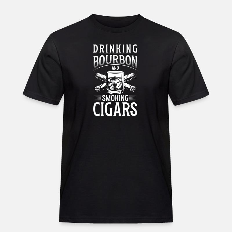 Rauchen Zigarette - Männer Workwear T-Shirt - Schwarz