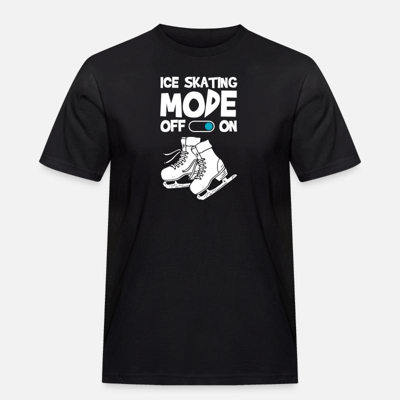 Eislaufen Kunst Hobby Eisbahn - Männer Workwear T-Shirt - Schwarz
