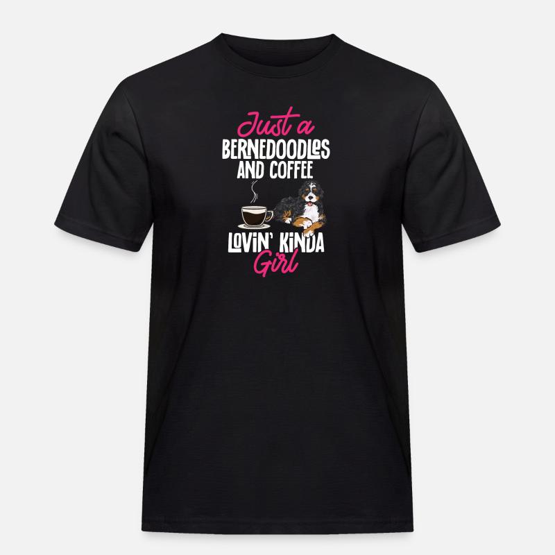 Bernedoodle Hund - Männer Workwear T-Shirt - Schwarz