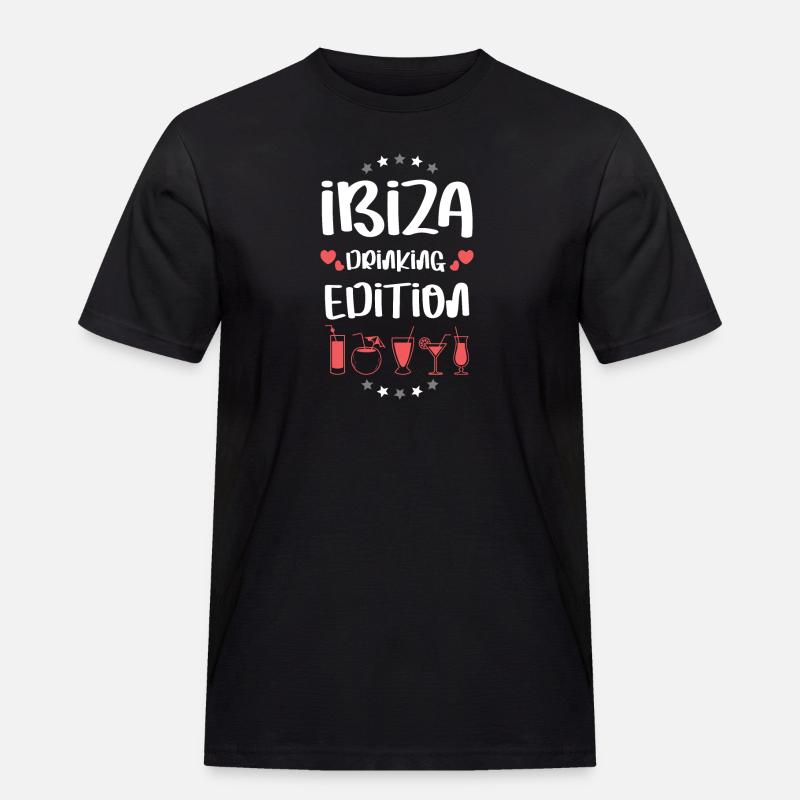 Ibiza Drinking Team - Männer Workwear T-Shirt - Schwarz
