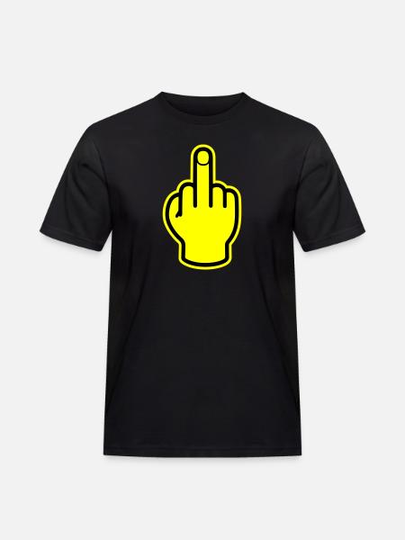 Middle Finger Hand Provocative - Men's Workwear T-Shirt - black
