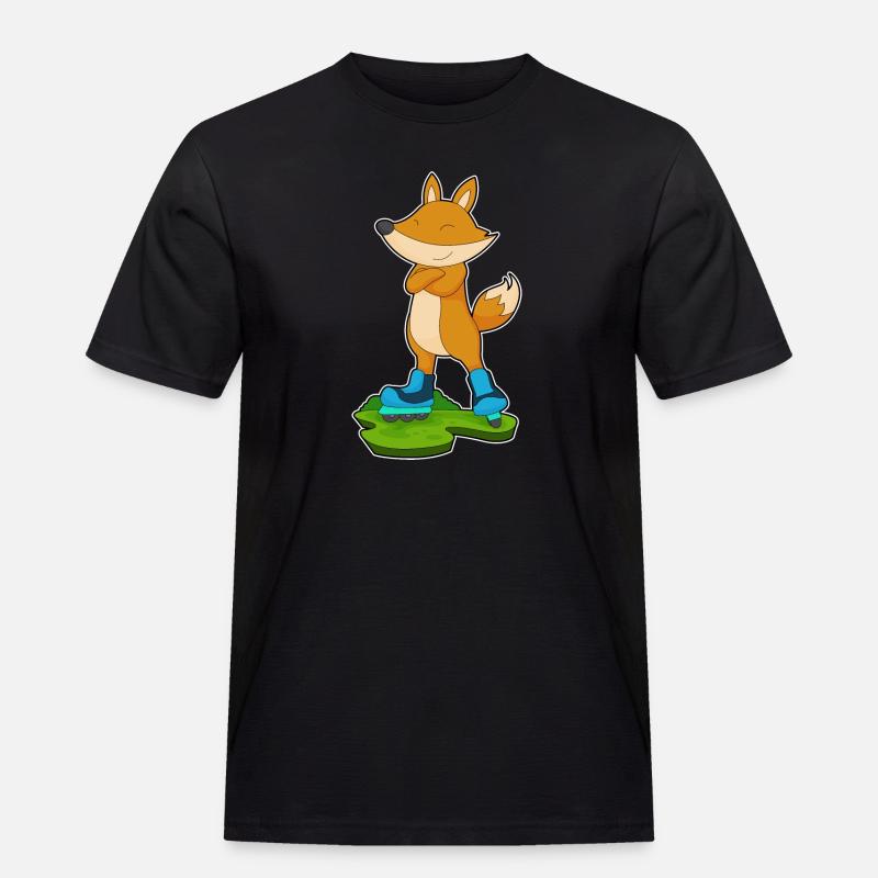 Fuchs Inline skating Inline skates - Männer Workwear T-Shirt - Schwarz