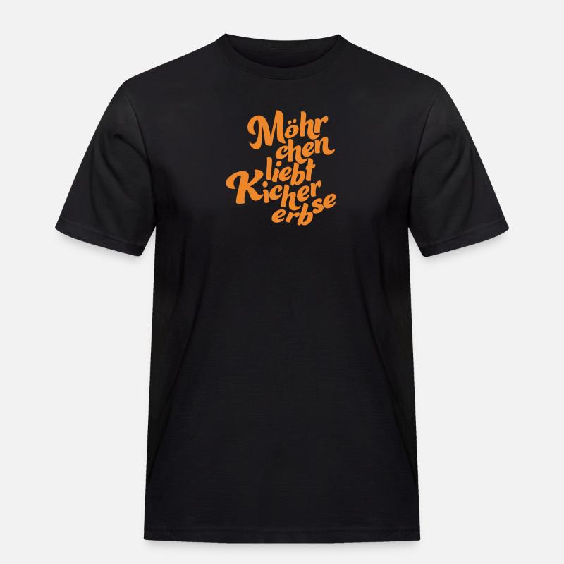 Logo without background orange - Männer Workwear T-Shirt - Schwarz