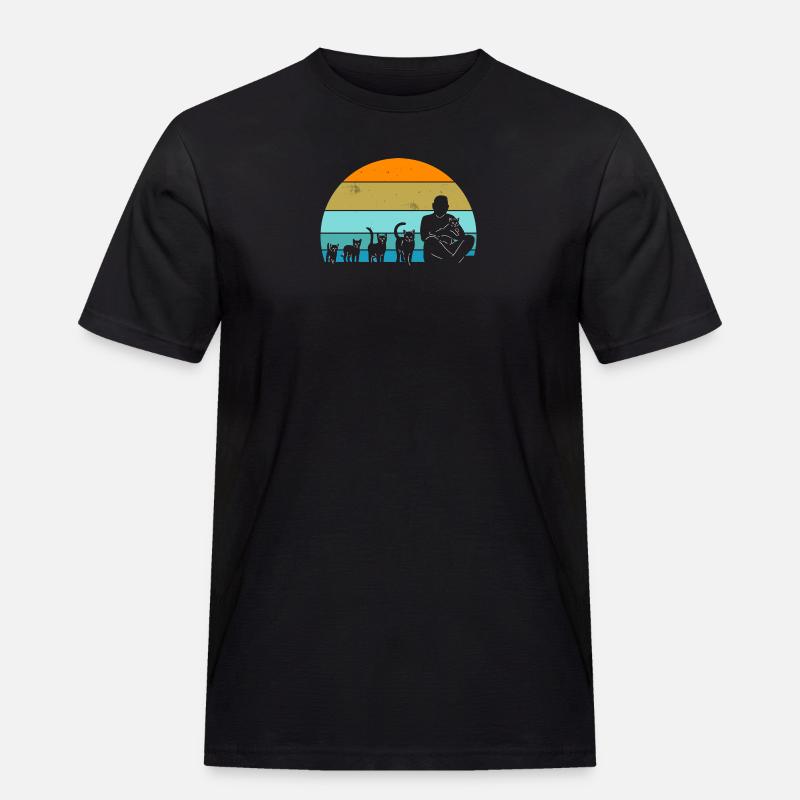 Évolution du chat - T-shirt Workwear homme - noir