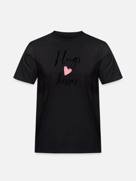 hugs & kisses - Men's Workwear T-Shirt - black
