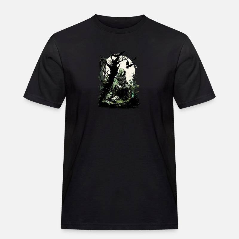 Druiden-Elf - Männer Workwear T-Shirt - Schwarz