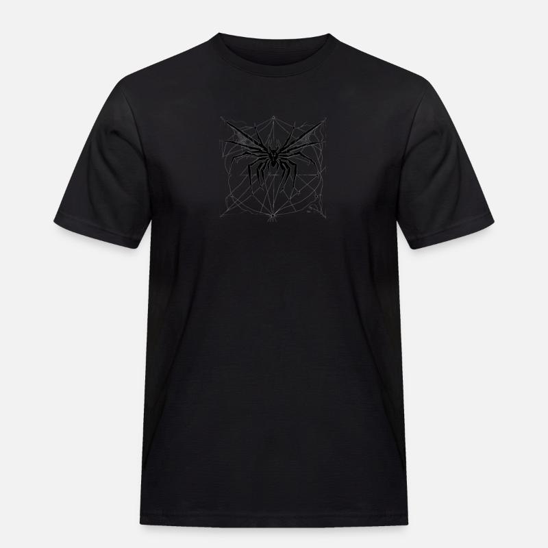 Riesen Spinne - Männer Workwear T-Shirt - Schwarz